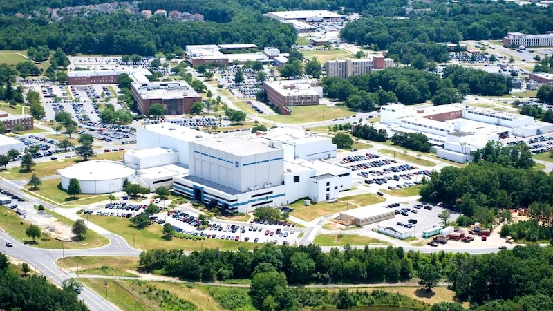 Aerial view of NASA center